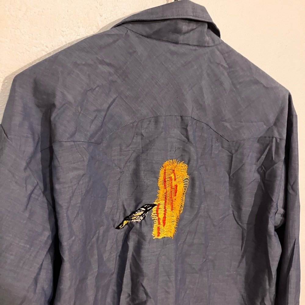 Levi’s dead stock vintage chambray shirt with pearlized snaps size large - Picture 12 of 13